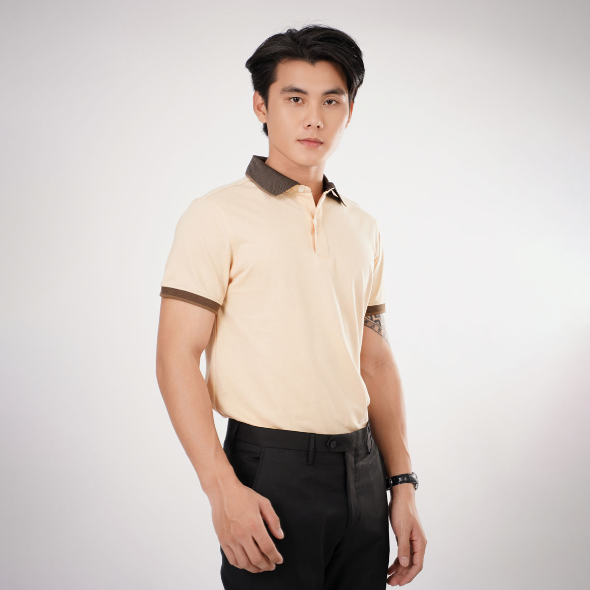Áo Polo Nam Basic Duotone - Ảnh 4