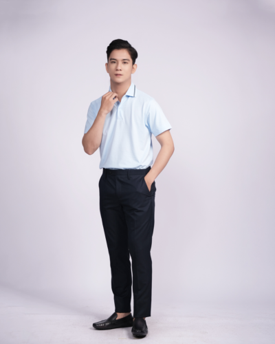 Alternative view of Áo Polo Nam Cotton Phối Cổ