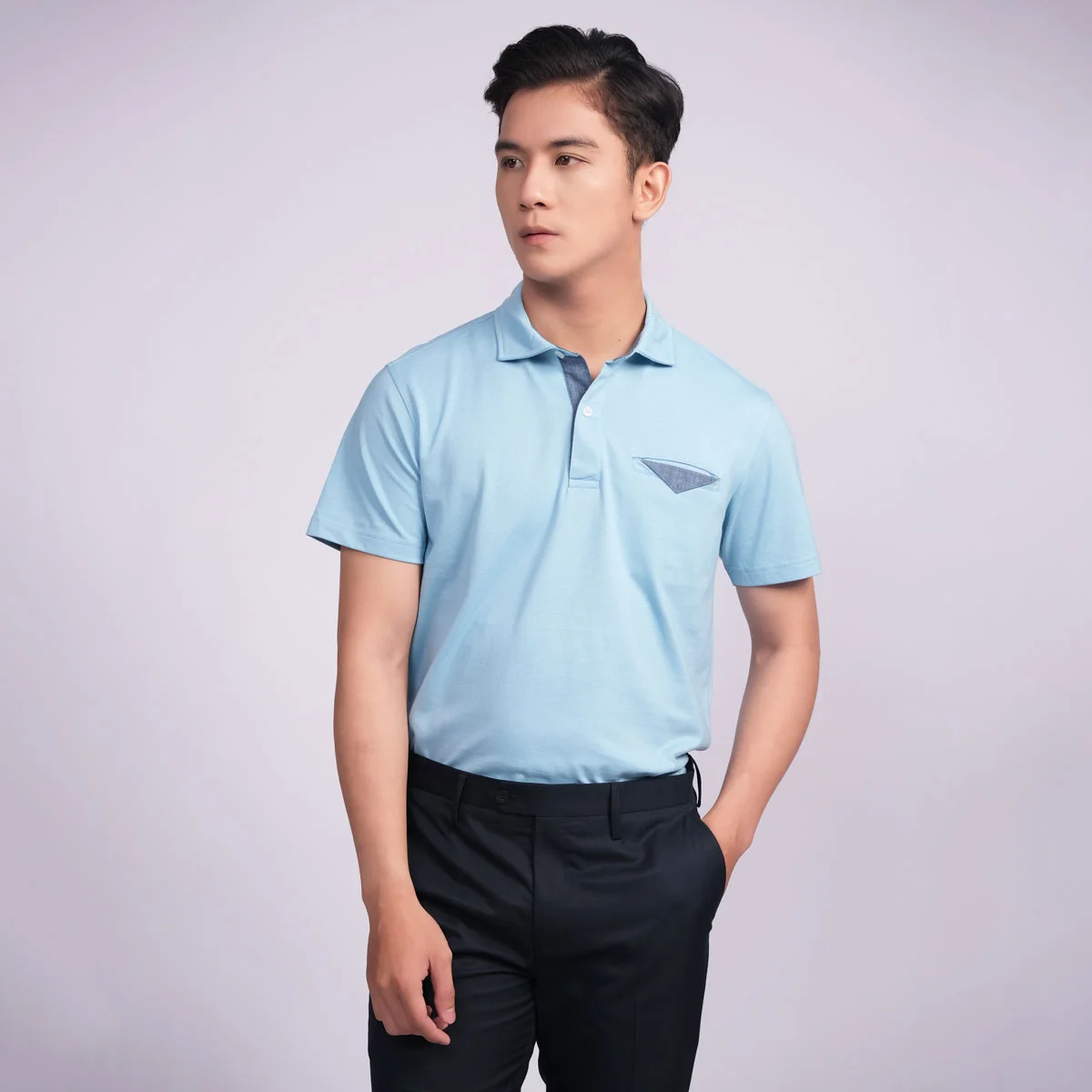 Áo Polo Nam Casual Basic Pocket - Ảnh 4