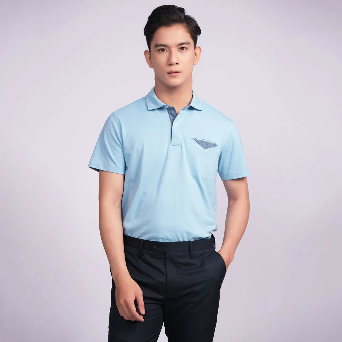 Áo Polo Nam Casual Basic Pocket - Ảnh 2
