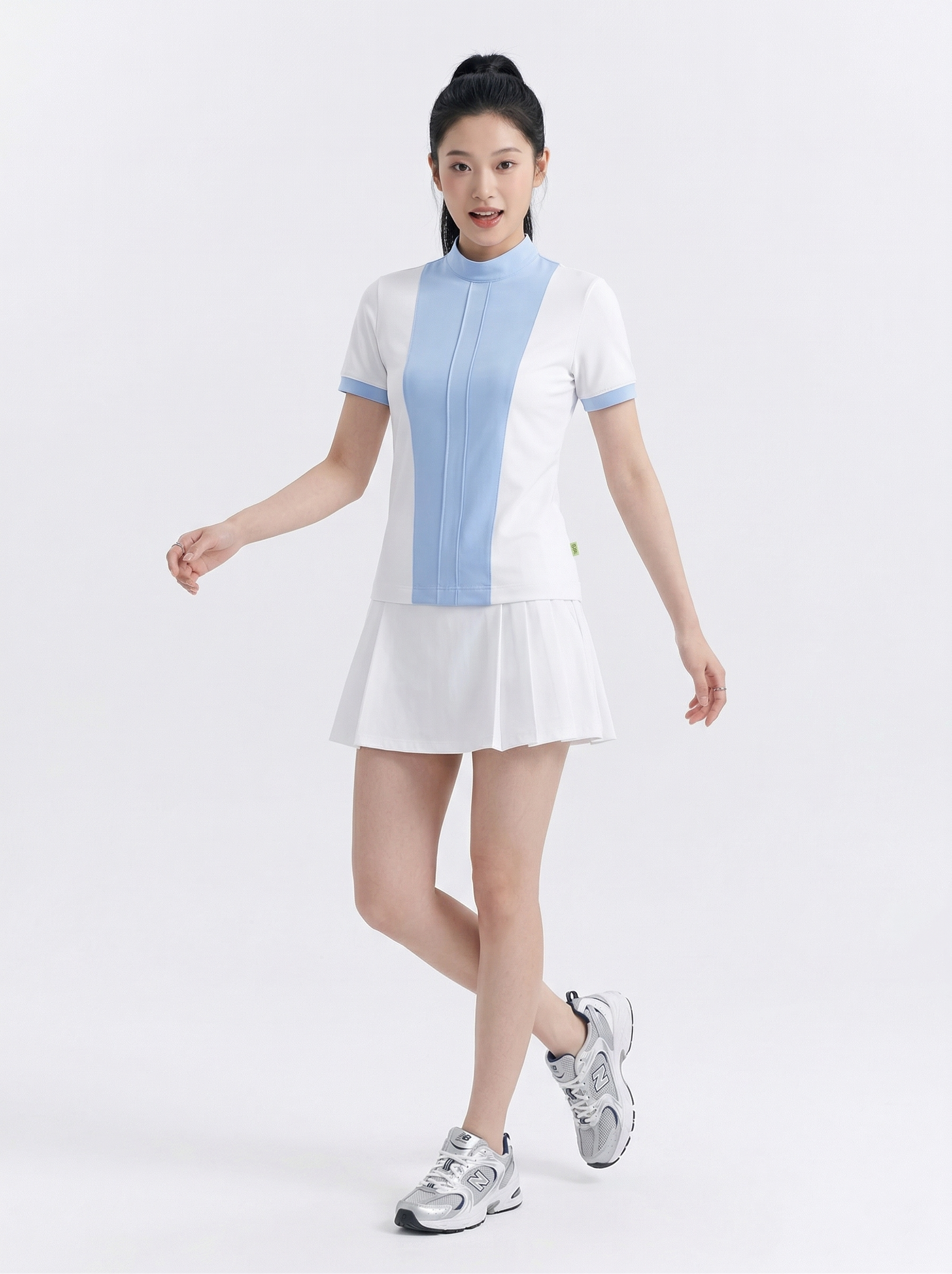 Áo Polo Nữ Zip-Up Basic - Ảnh 4