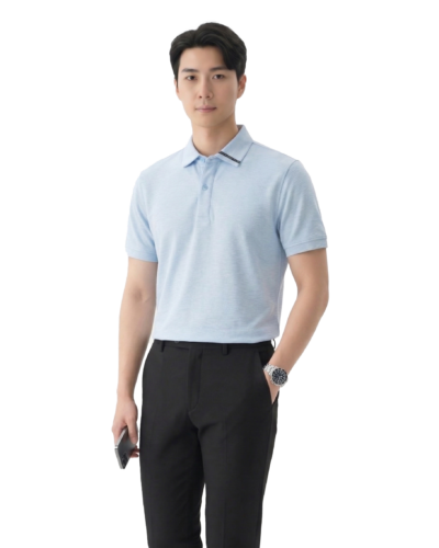 Alternative view of Áo Polo Nam Basic Casual Pique Slub