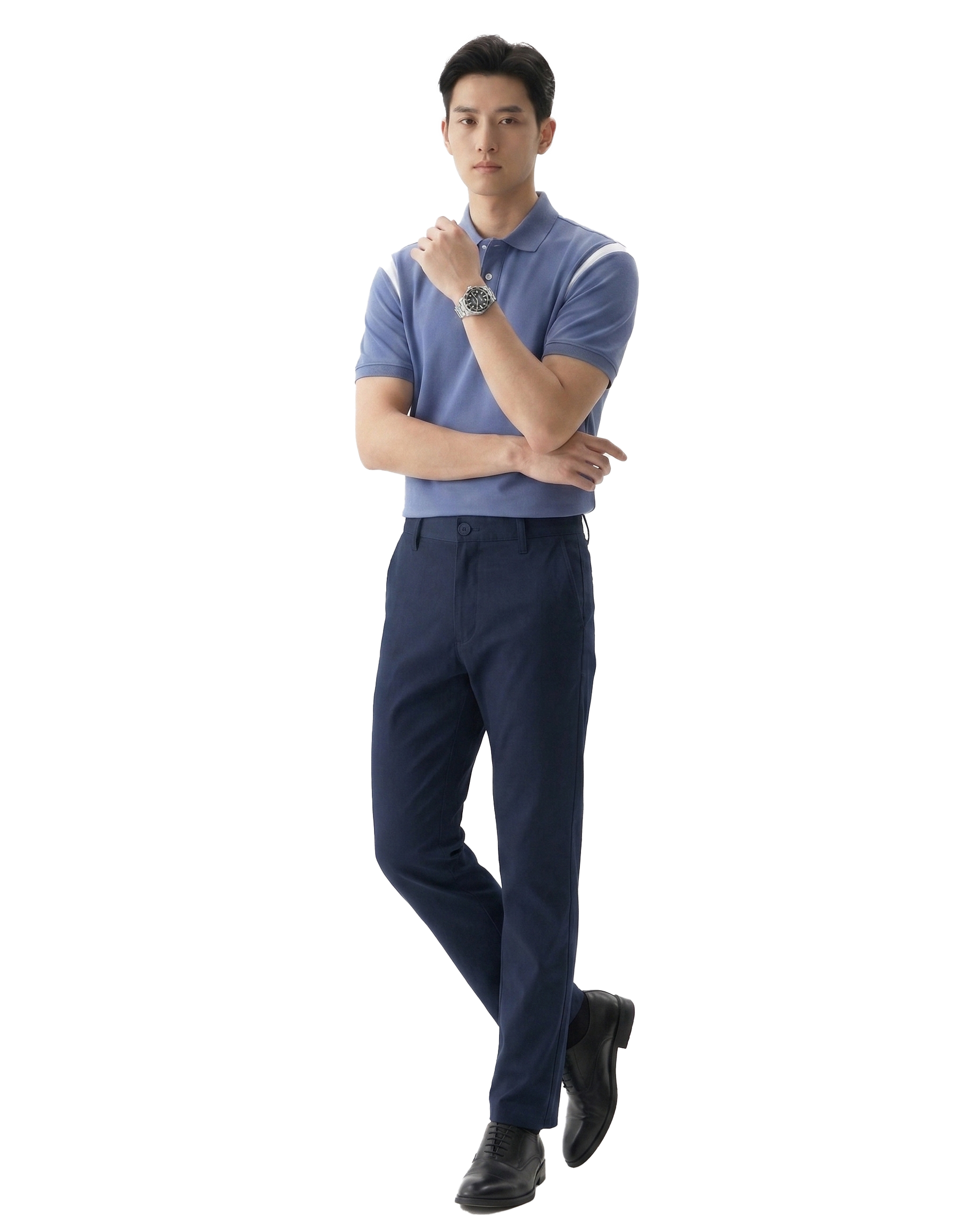 Quần Kaki Nam Elegant Navy SlimFit - Ảnh 2