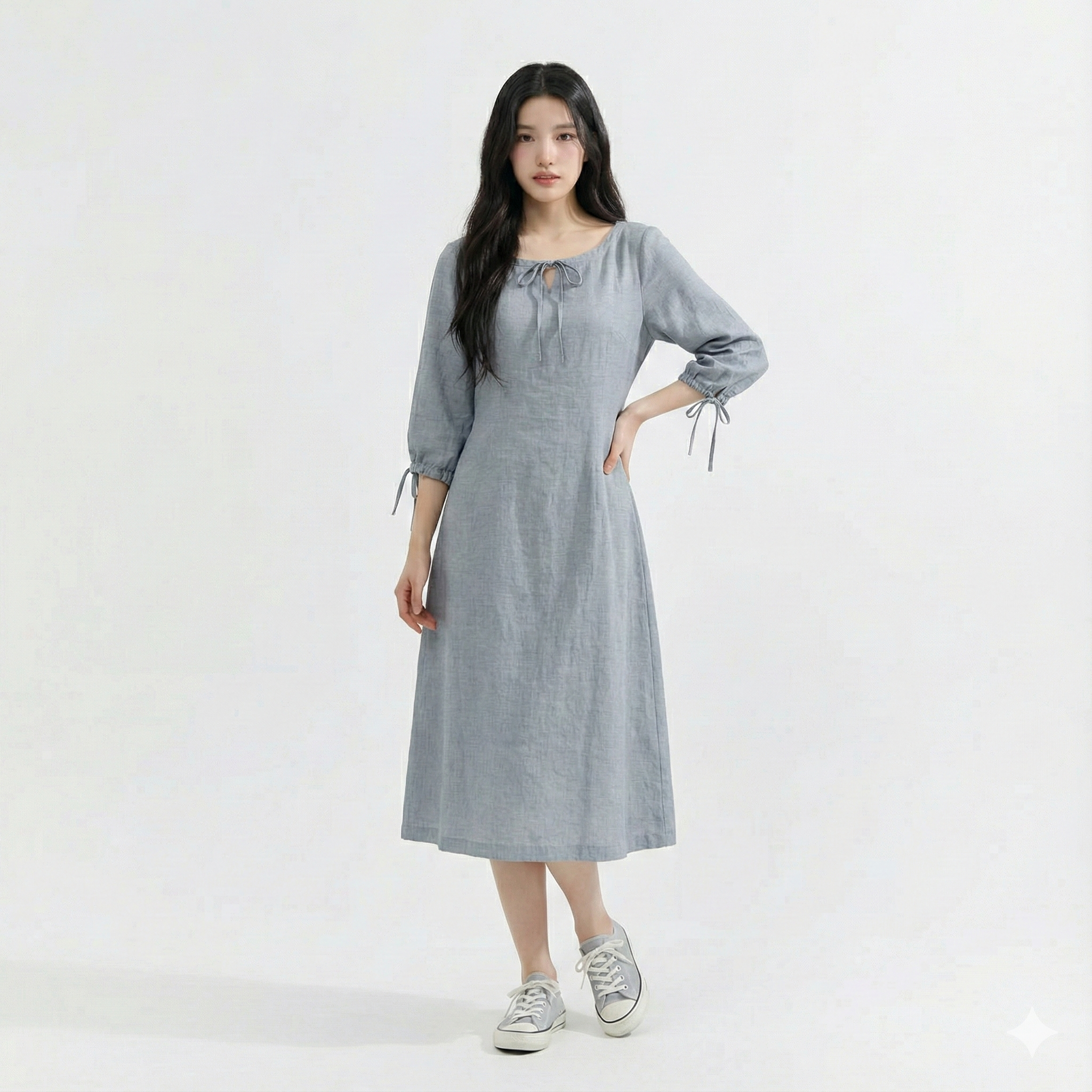 Đầm Công Sở Tay Lỡ Basic - Ảnh 2