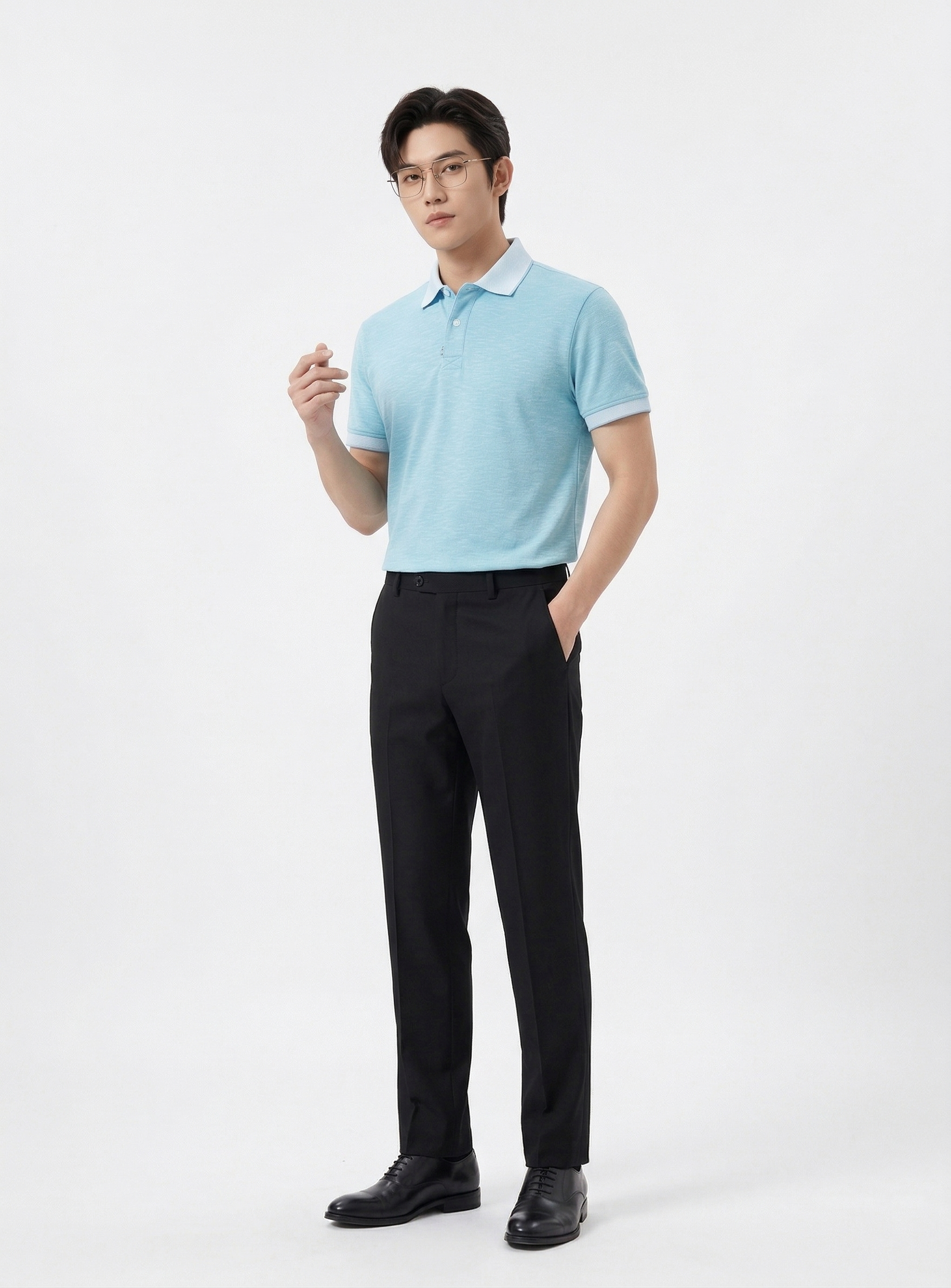 Áo Polo Nam Basic Pique Slub - Ảnh 4