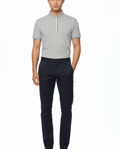 Alternative view of Áo Polo Nam Light Gray Casual