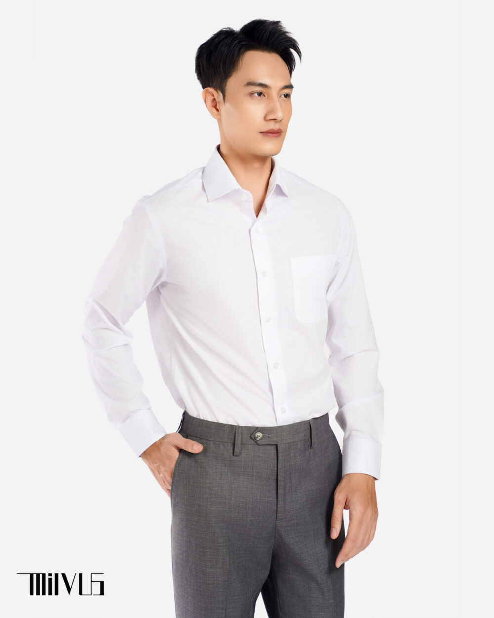 Áo Sơ Mi Trắng Có Túi Không Nhăn MVC024 - Hình ảnh 3