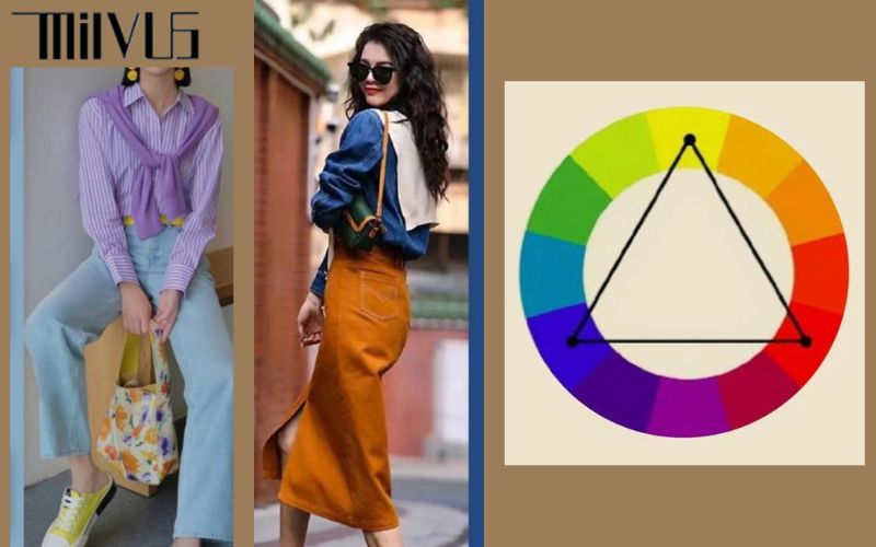 Phối màu quần áo theo nguyên tắc tam giác độc đáo, mới lạ