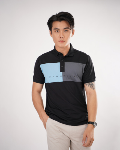 Alternative view of Áo Polo Nam Stripe Graphic Casual