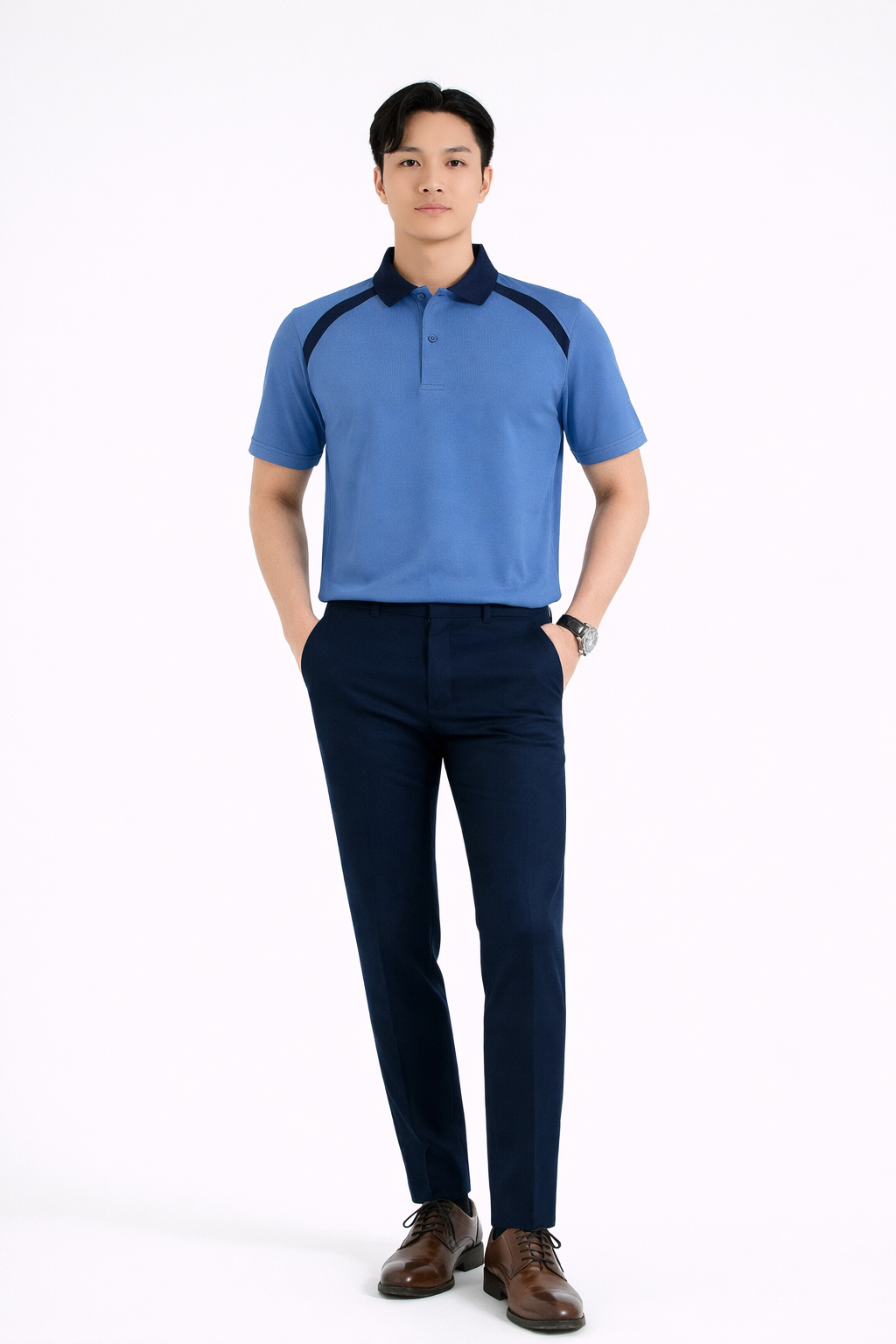 Áo Polo Nam Phong Cách Thể Thao Signature Raglan Royal Pique MILVUS - Ảnh 2