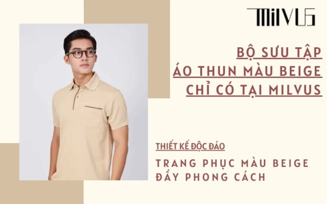 phối đồ với áo thun màu be