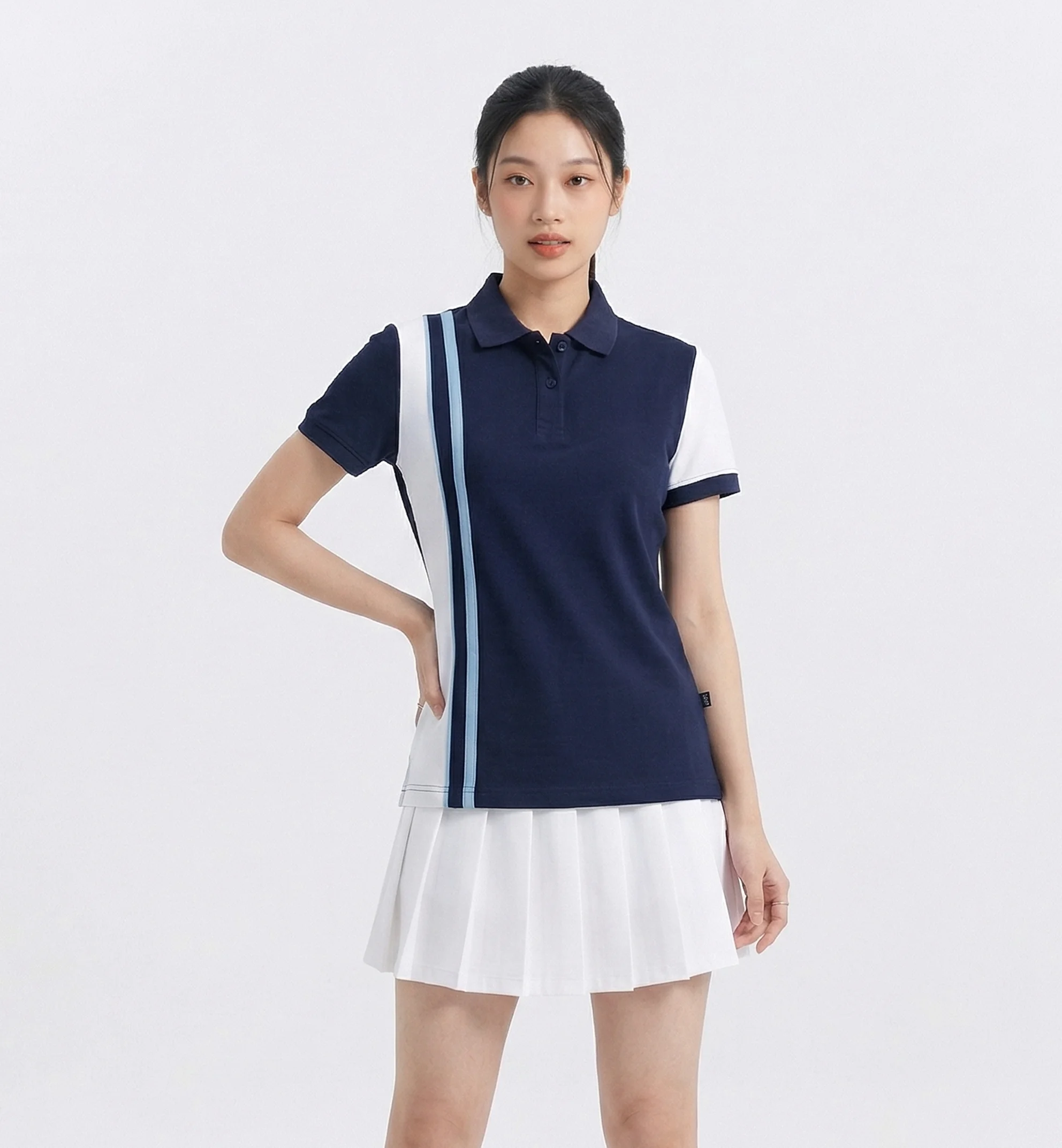 Áo Polo Nữ Triple-Tones Casual - Ảnh 2
