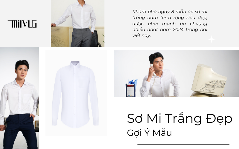 áo sơ mi trắng nam form rộng