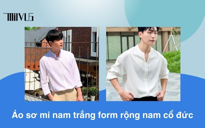 áo sơ mi trắng nam form rộng