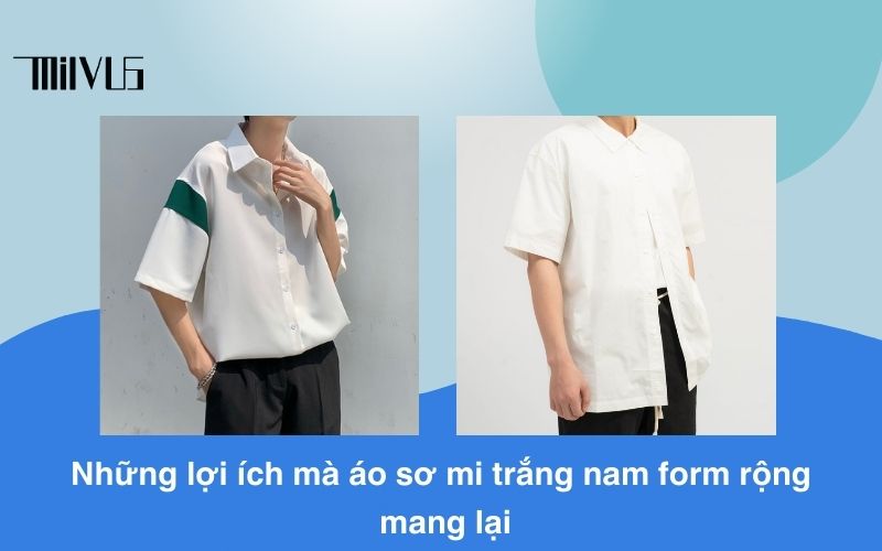 áo sơ mi trắng nam form rộng