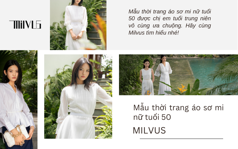 Mẫu thời trang áo sơ mi nữ tuổi 50