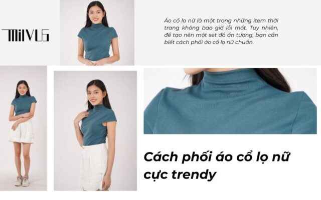 Phối áo cổ lọ nữ