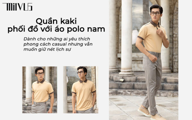 Phối đồ với áo polo nam