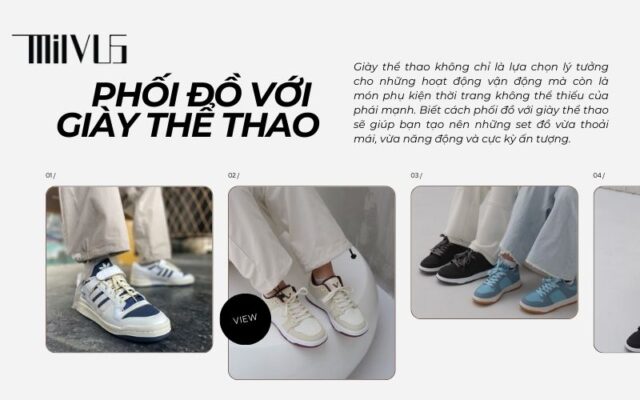 Phối đồ với giày thể thao