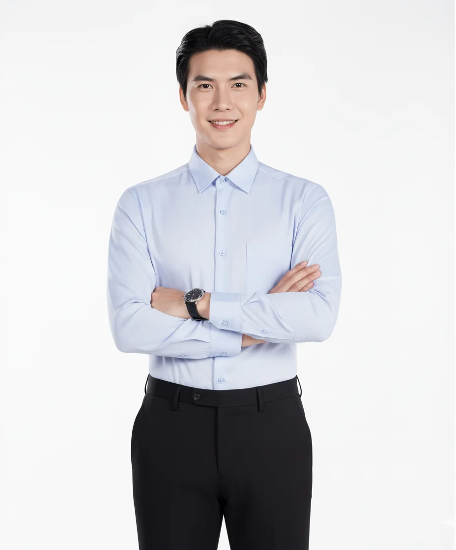 Áo Sơ Mi Minimal Pocket Cổ Pháp - Ảnh 2