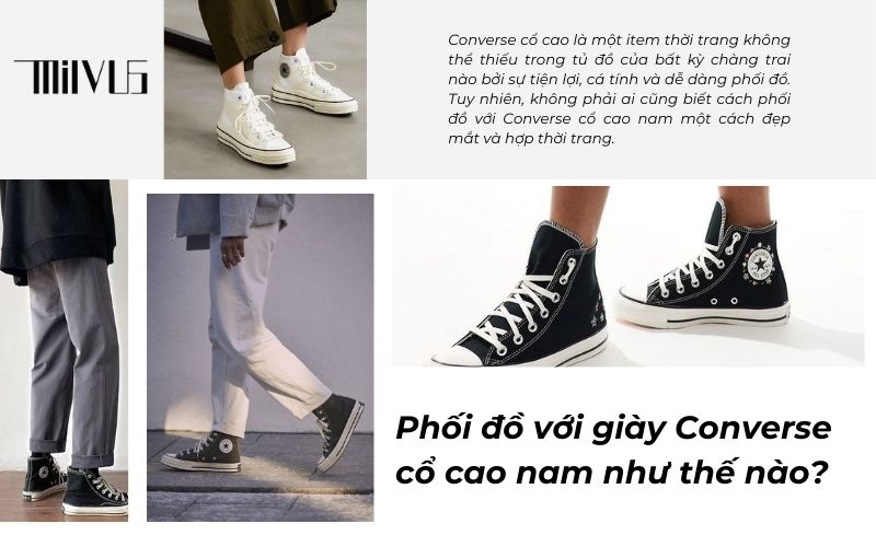 Phối đồ với Converse cổ cao nam