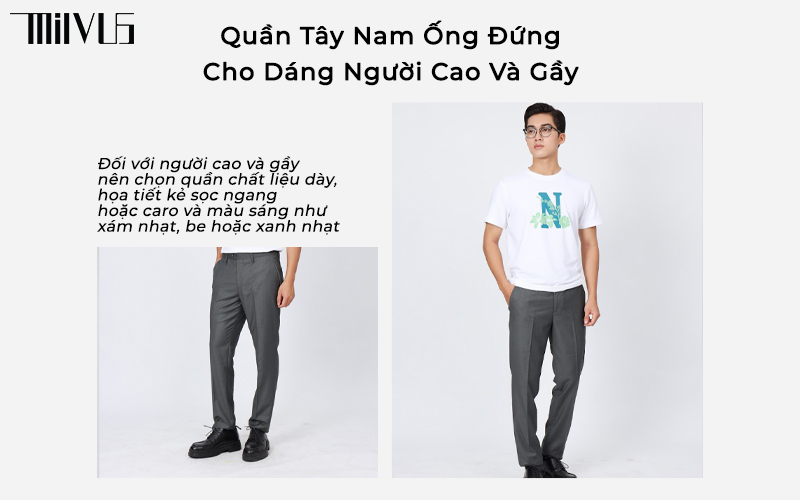 quần tây nam ống đứng