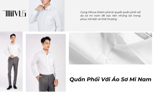 Quần phối với áo sơ mi nam