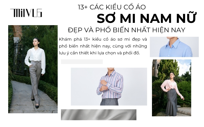 Các Kiểu Cổ Áo Sơ Mi Nam Nữ Đẹp