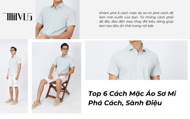 cách mặc áo sơ mi phá cách