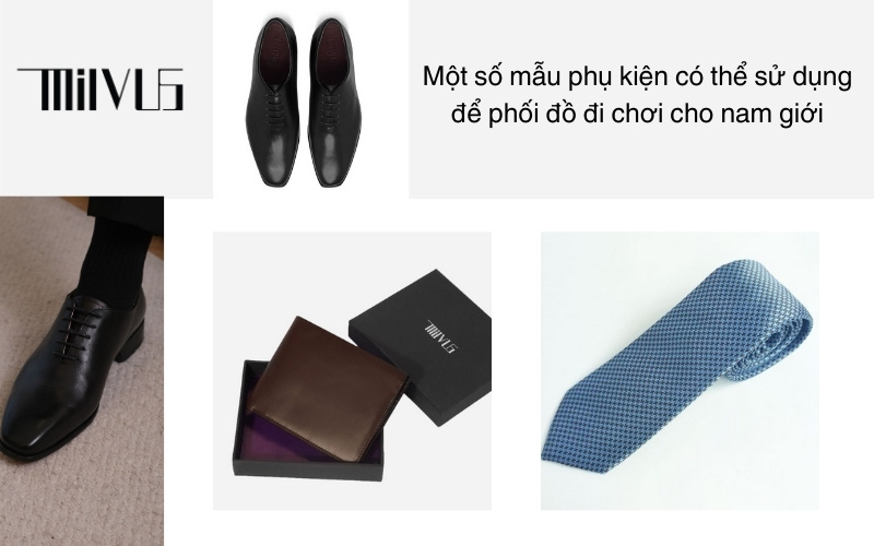 Một số mẫu phụ kiện có thể sử dụng để phối đồ đi chơi cho nam giới