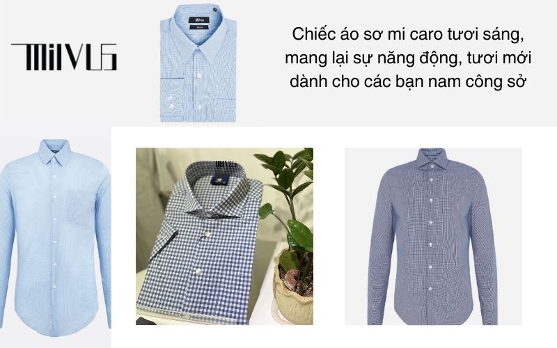 Chiếc áo sơ mi caro tươi sáng, mang lại sự năng động, tươi mới dành cho các bạn nam công sở