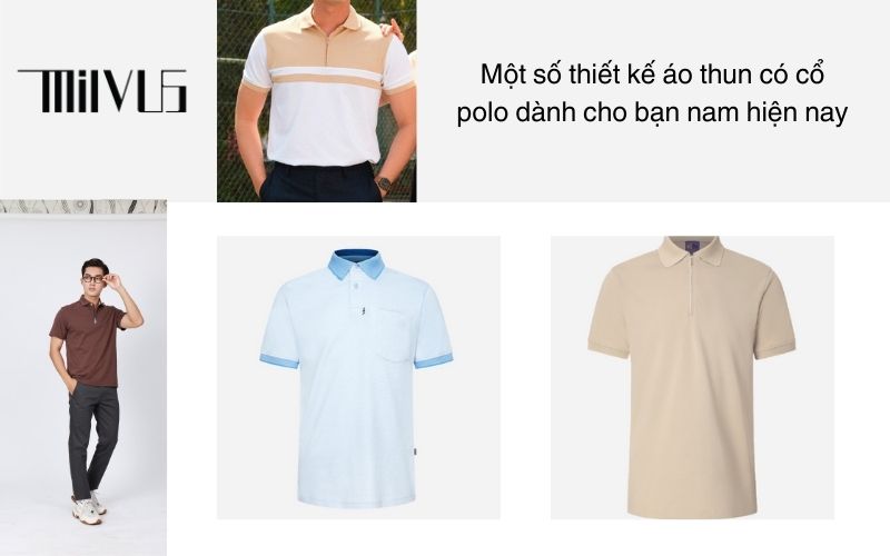 Một số thiết kế áo thun có cổ polo dành cho bạn nam hiện nay