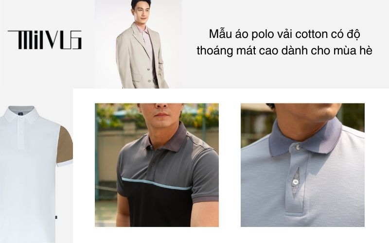 Mẫu áo polo vải cotton có độ thoáng mát cao dành cho mùa hè