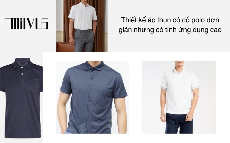 Thiết kế áo thun có cổ polo đơn giản nhưng có tính ứng dụng cao