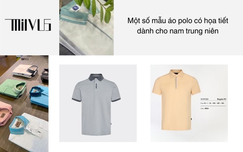 Một số mẫu áo polo có họa tiết dành cho nam trung niên