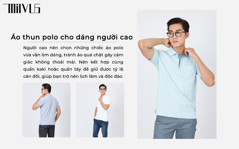 Áo thun polo cho dáng người cao