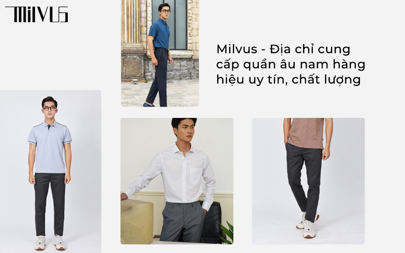 Milvus - Địa chỉ cung cấp quần âu nam hàng hiệu uy tín, chất lượng