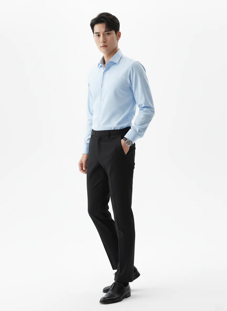 Áo Sơ Mi Classic Blue Slimfit - Ảnh 3