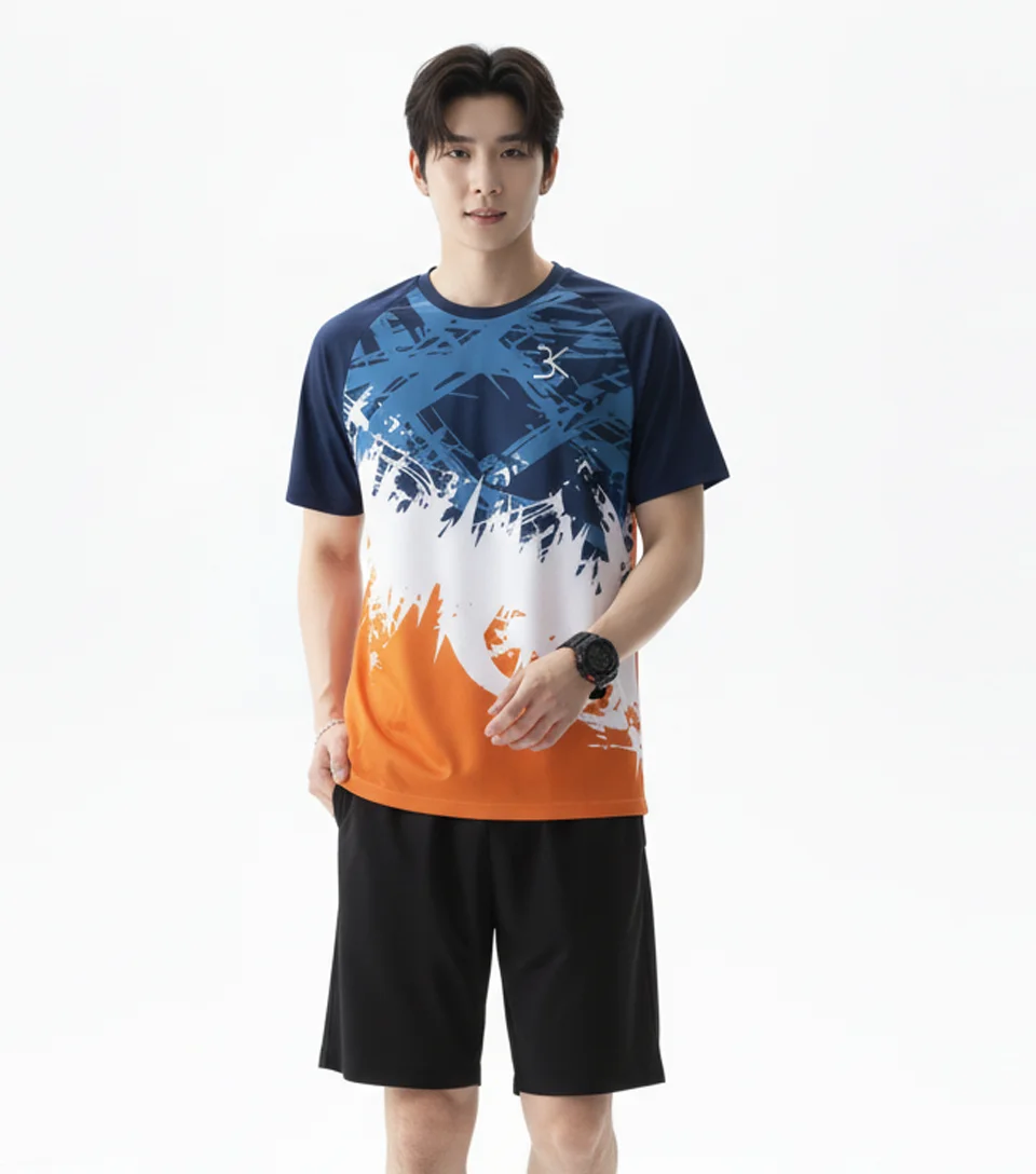 Áo Thun Thể Thao Nam Velocity Gradient Airmax Tech BLUEKITE - Ảnh 2