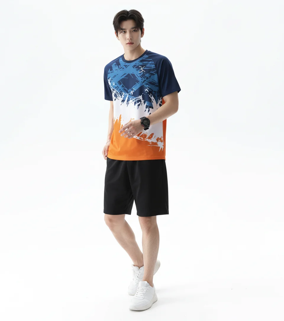 Áo Thun Thể Thao Nam Velocity Gradient Airmax Tech BLUEKITE - Ảnh 3