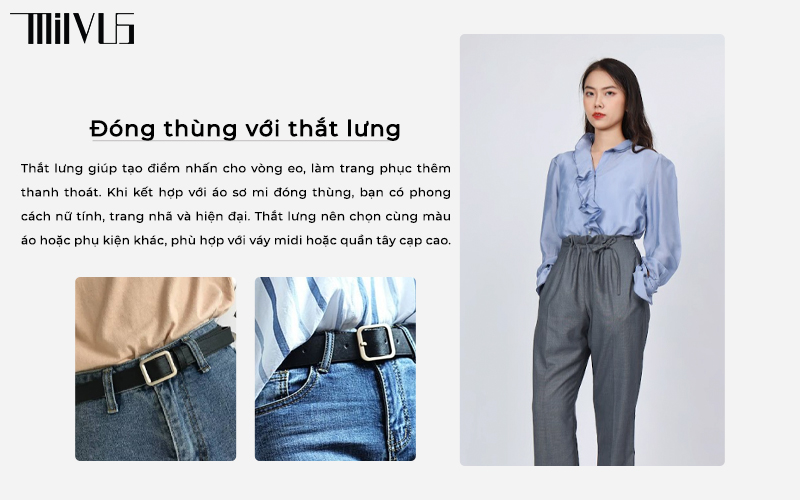 Đóng thùng với thắt lưng