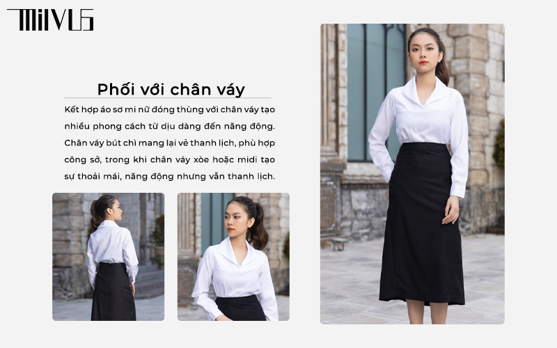 Phối với chân váy