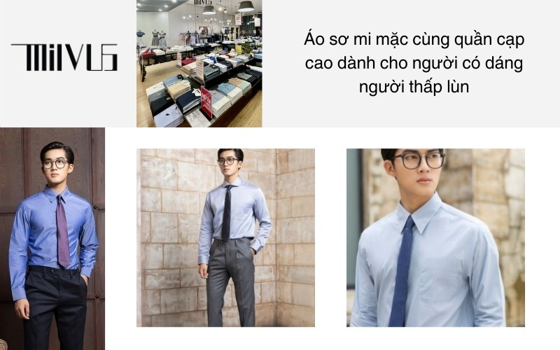 Áo sơ mi mặc cùng với quần ống rộng, dáng suông