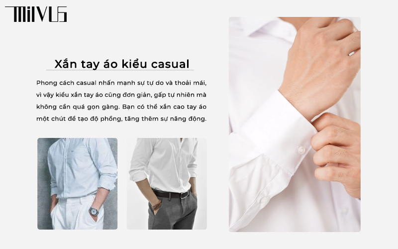 Xắn tay áo kiểu casual – Tự nhiên và thoải mái