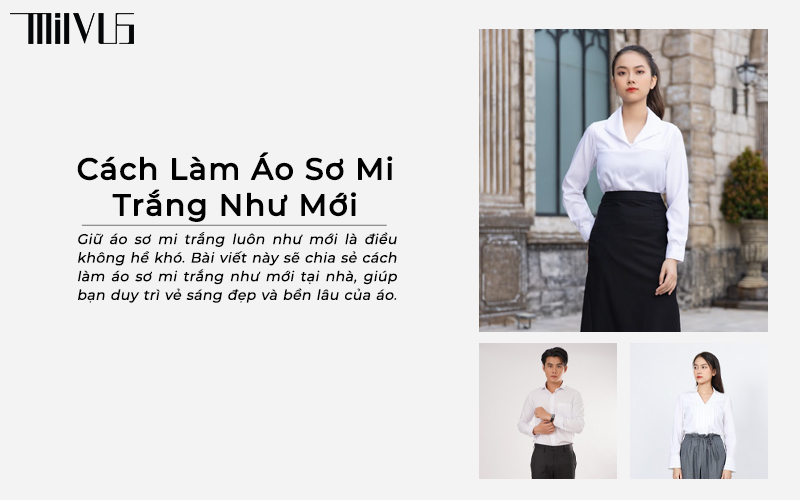 cách làm áo sơ mi trắng như mới