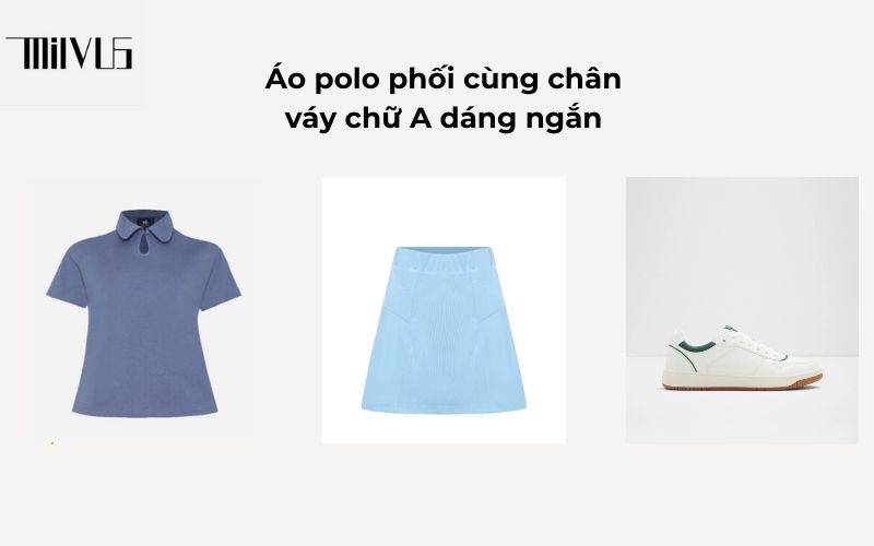 Trang phục ấn tượng cùng chân váy ngắn và giày thể thao