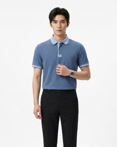 Alternative view of Áo Polo Nam Pocket Casual Basic