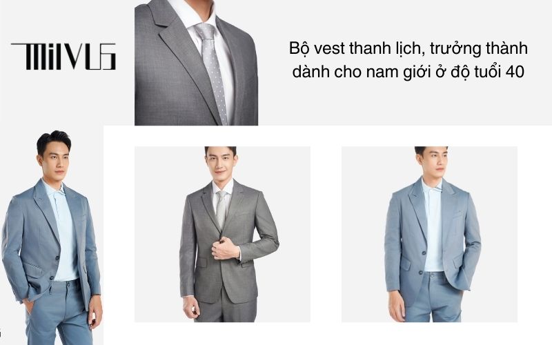 Bộ vest thanh lịch, trưởng thành dành cho nam giới ở độ tuổi 40