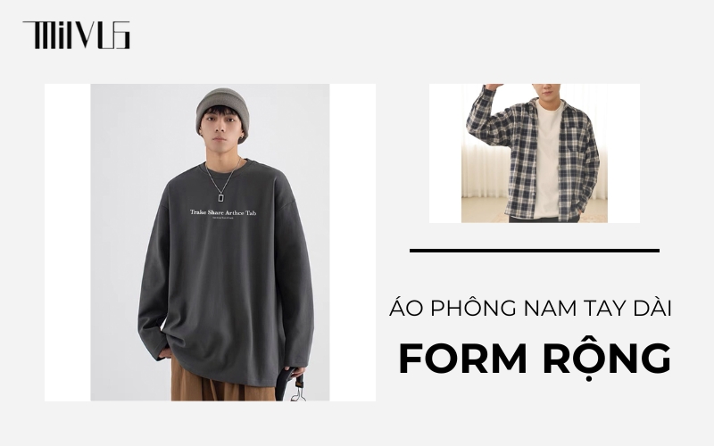 Áo phông nam tay dài form rộng