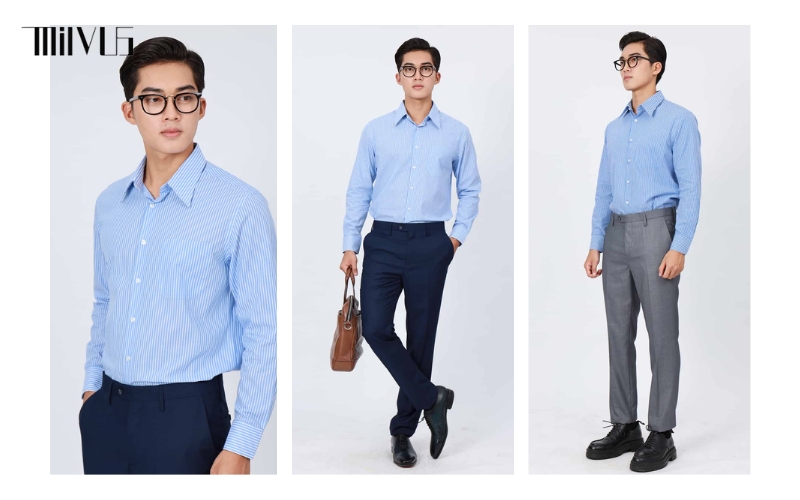 Áo sơ mi slimfit cho nam gầy